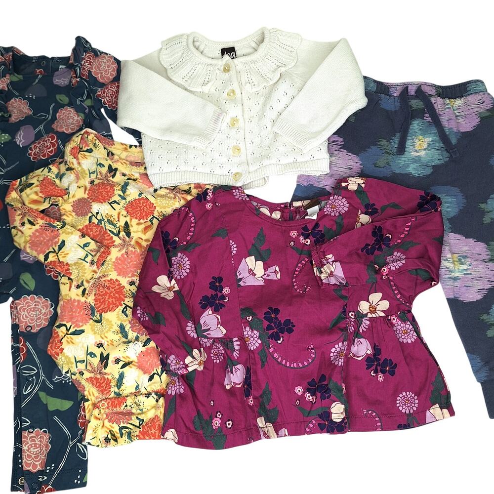 Tea Collection Baby Girl Clothes 12m , 18m, 24m, 2T Cardigan Romper Pants Top